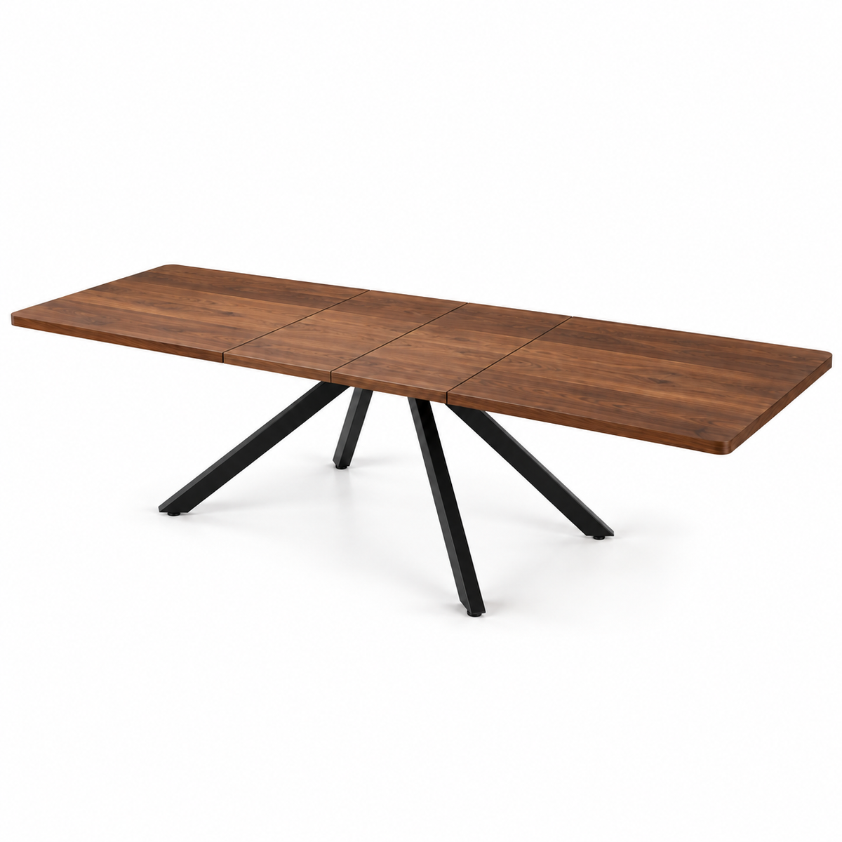 Table à Manger Extensible Horizon - 6 à 10 Personnes 160/240x90cm - Bois et Acier