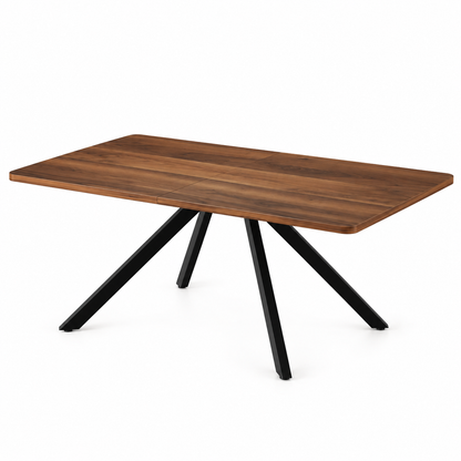 Table à Manger Extensible Horizon - 6 à 10 Personnes 160/240x90cm - Bois et Acier